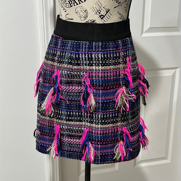 Milly Couture Tweed Pencil Midi Skirt Multicolor - Picture 2 of 11